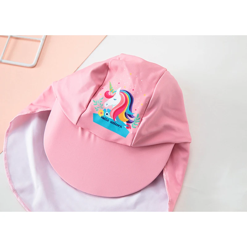 Girls Two Pieces Swimsuit Unicorn Cute Swimwear Bathing Suits 2-12 Years Pull On Closure Quick-dry Elastic Materia Child Suit