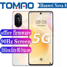 Huawei Nova 8 5G Cell phone HiSilicon Kirin 985 Octa Core 8GB RAM 128GB 256GB ROM 6.57 inch 90Hz 64MP Camera 3800Mah 66W NFC