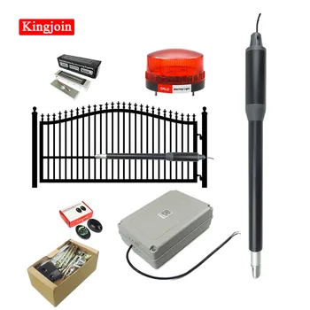 

KINGJOIN gate Controls Light-Duty Solar Single Automatic Gate Opener Kit for PVC/Stainless steel pipe, wood Swing Gates