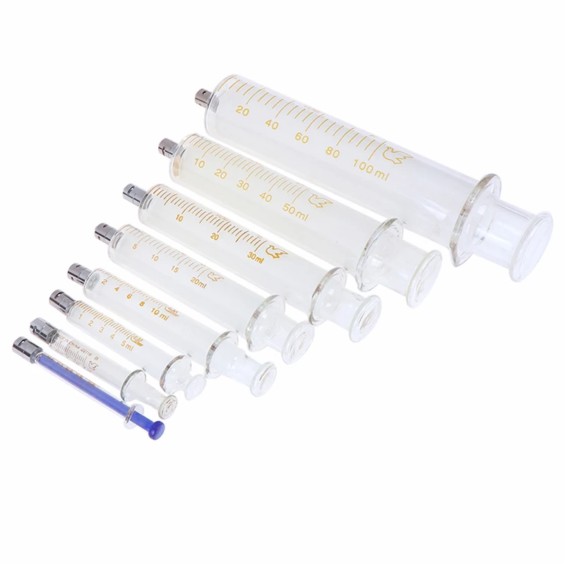 Seringue En Verre Réutilisable SAMCO 1ML Ou 2ML Avec Embout Luer Slip - Haute Qualité Pour Labo Médical, Dentaire Ou Biologique