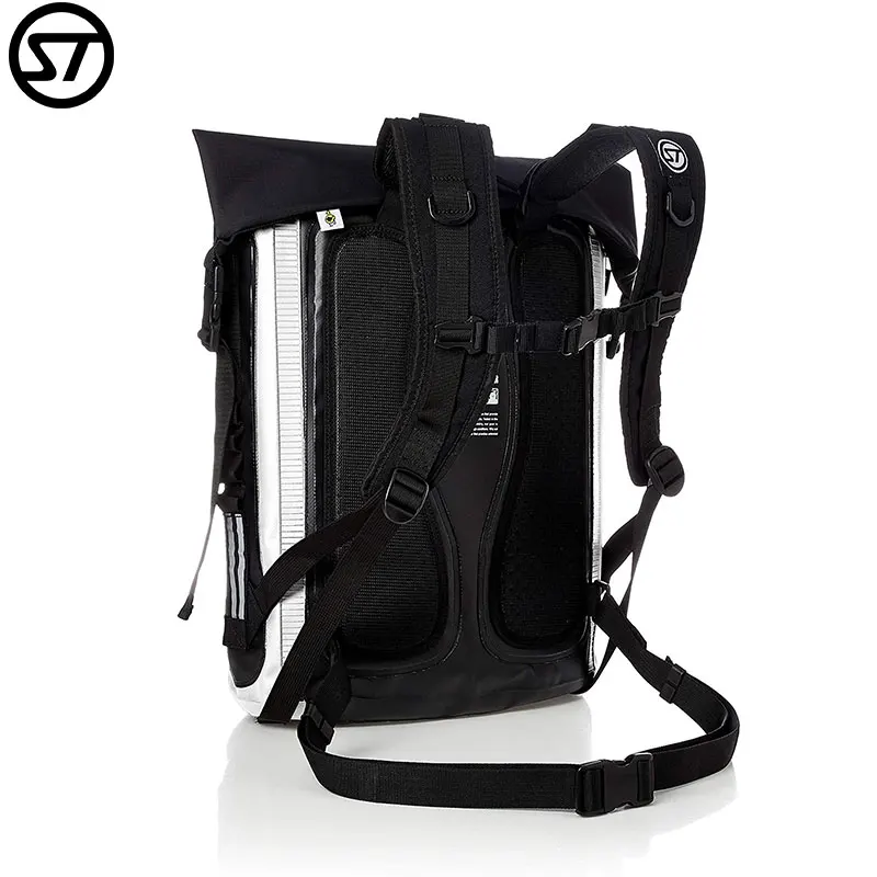 StreamTrail Waterproof Outdoor Roadster D2 30L Backpack Wet Dry Separation Bag Heavy Duty Roll-Top Closure Padded Back