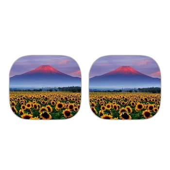 

2 Pack Windshield Sun Shade Beautiful Sunflower Univercal Foldable Car Front Window Sunshade Blocks UV Rays Sun Visor Protector