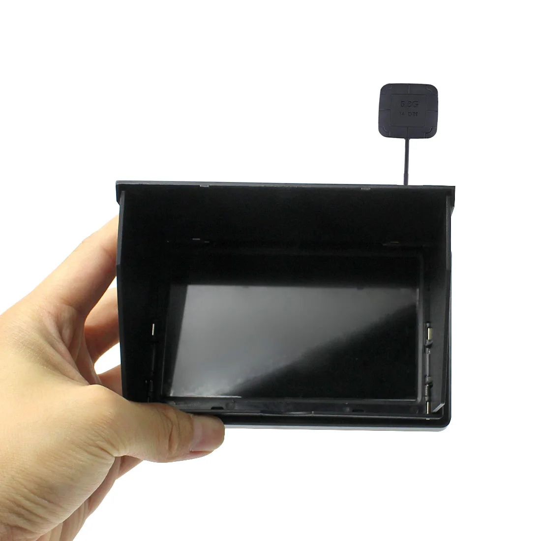 

Hot JMT 5.8G 48CH 4.3 Inch FPV Monitor With 14DBI High Gain Flat Panel FPV Antenna RP-SMA for FPV Racing Drone Quadcopter