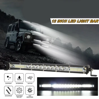 

LED Light Bar 13 Inch Single Row LED Light Bar Spot Flood Combo Driving Off Road Light Bar LED Work Light for Truck ATV, UTV, SU