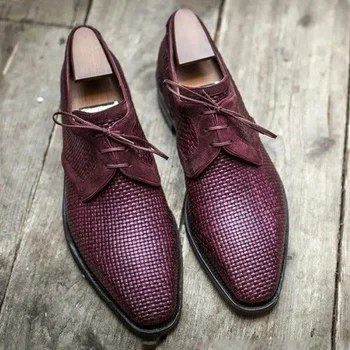 

Men PU Leather Fashion Shoes Low Heel Dress Shoes Brogue Shoes Spring Ankle Boots Vintage Classic Male Casual HA229