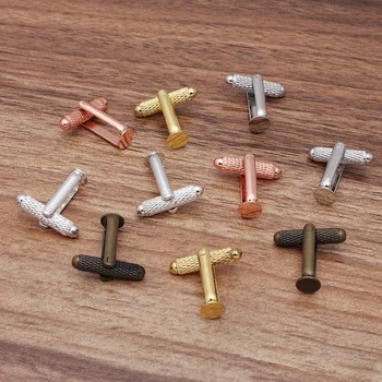 

20 Pieces/Lot Metal Copper Cufflinks Base High Quality Cuff Links Flat Cabochon Base DIY Jewelry Findings