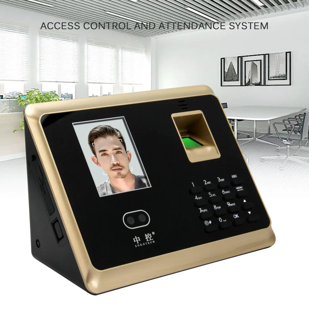 

ZK-FA20 Face Recognition Attendance Machine Fingerprint Management Machine Employee Checking-in Payroll Recorder Access Control