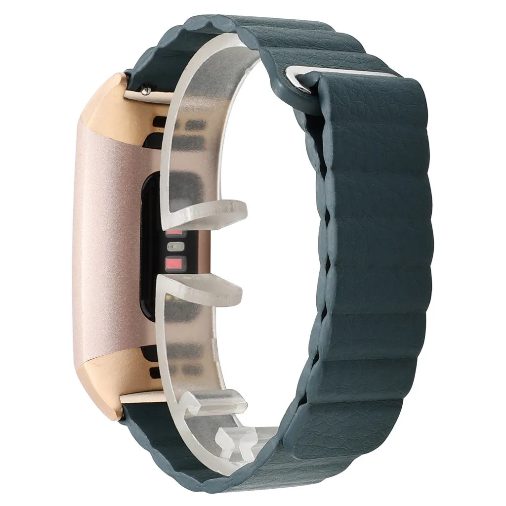 Для Fitbit charge 3 Смарт-часы Уникальный кожаный ремешок в форме гусеницы Классический премиум-Браслет фитнес наружное украшение