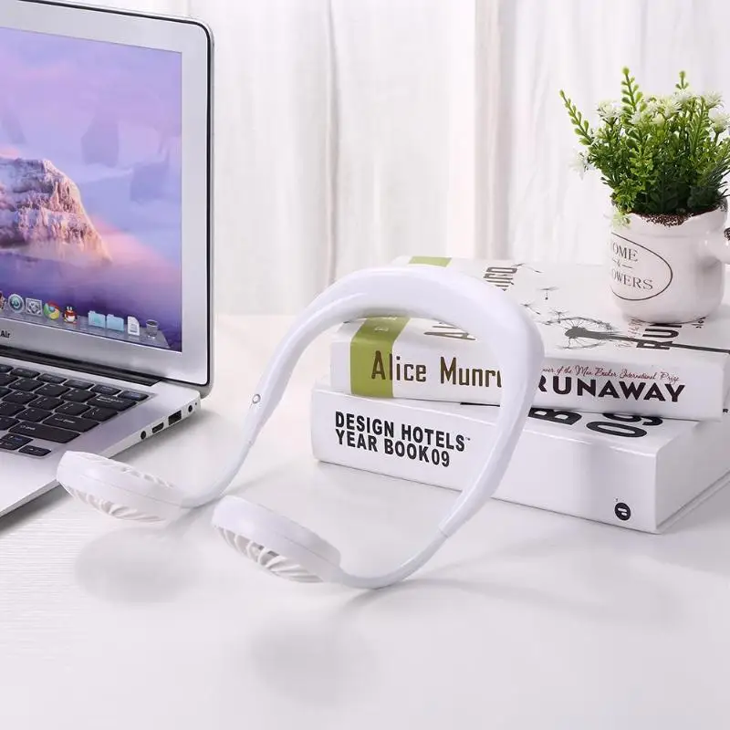 USB мини-вентилятор для шеи, подвесной вентилятор для шеи, портативный usb зарядный вентилятор для шеи, воздушный охладитель, 3 скорости, регулируемый спортивный вентилятор