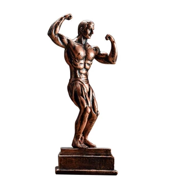 

Bodybuilding Muscle Man Sculpture European Resin Ornaments Character Statue Art Home Decoration Accessories Figurine Crafts