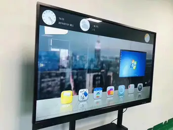 شراء65 75 85 بوصة تعمل باللمس متعددة الاستخدام وسائط رقمية لاعب الإعلان شاشة الكريستال السائل مع الكمبيوتر المدمج في