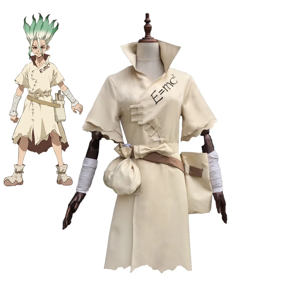 

Anime Dr. Stone Costume Senku Ishigami Cosplay Costume Senku Adult White Male Full Set Custom Halloween Christmas Carnival Party