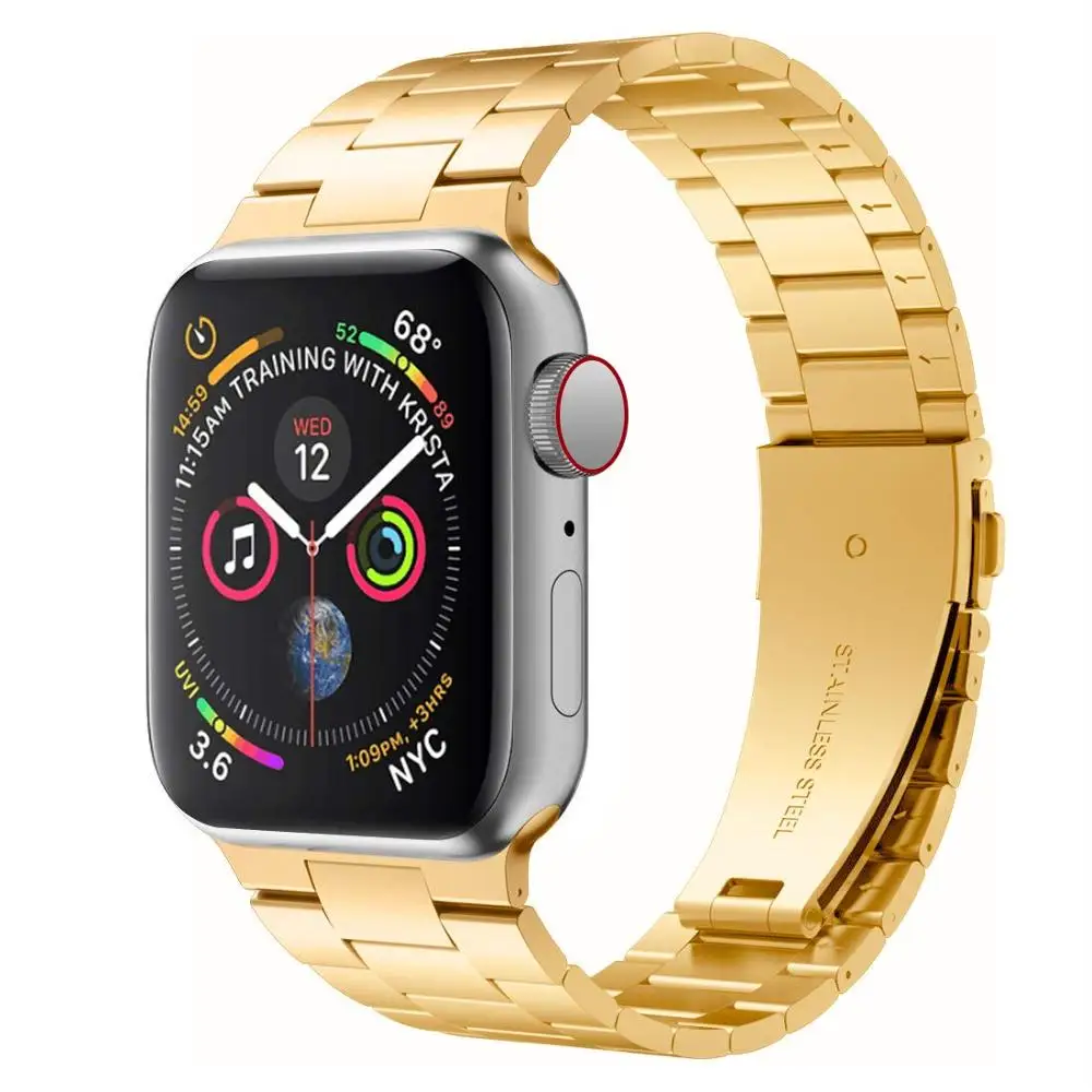 Ремешок для Apple Watch 44 мм 40 мм 42 мм 38 мм металлический браслет из нержавеющей стали iwatch Series 4 5 3 2 1 ремешок для часов