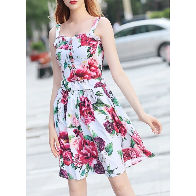 MoaaYina/модный дизайнерский комплект, весенне-летний женский топ с цветочным принтом и розами+ юбка, костюм из двух предметов