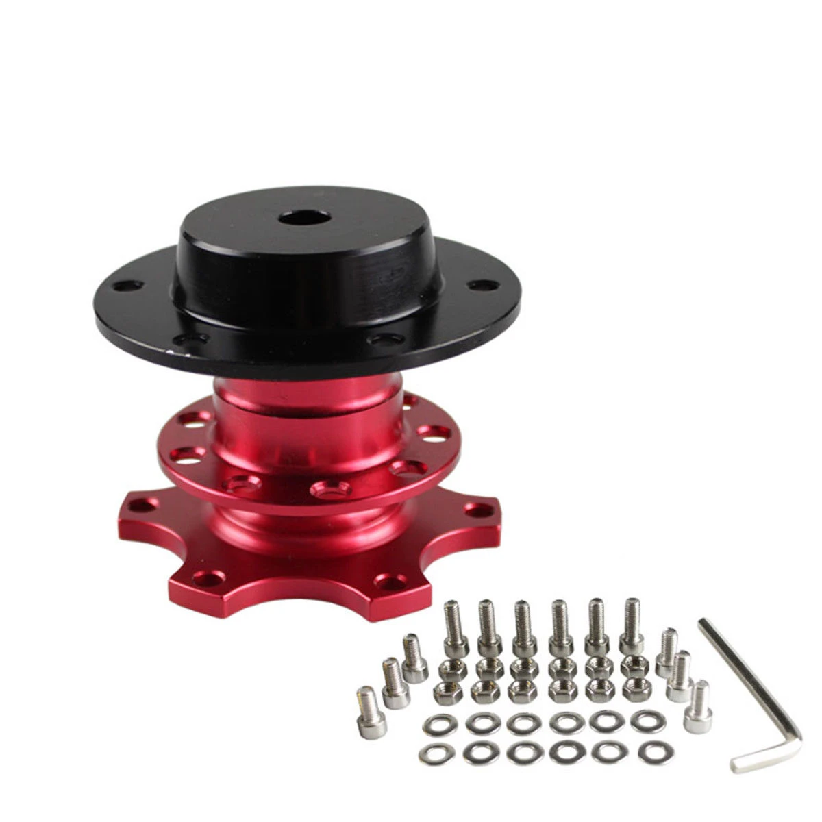Red Car Steering Wheel Hub MASO Universal 6-Holes Quick Release Snap Off Steering Wheel Boss Hub Adapter Race/Rally/Motorsport Red Car Steering Wheel Hub MASO Universal 6-Holes Quick Release Snap Off Steering Wheel Boss Hub Adapter Race/Rally/Motorsport