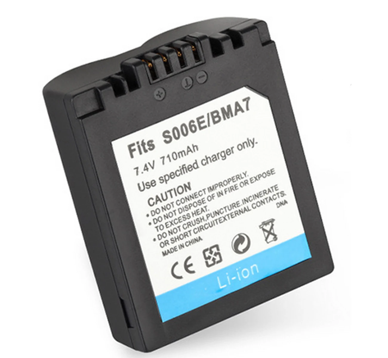 Перезаряжаемый литий-ионный аккумулятор для Panasonic CGR-S006, CGR-S006A, CGR-S006A/1B, CGR-S006E, CGA-S006, DMW-BMA7 - Цвет: 1 PCS Battery
