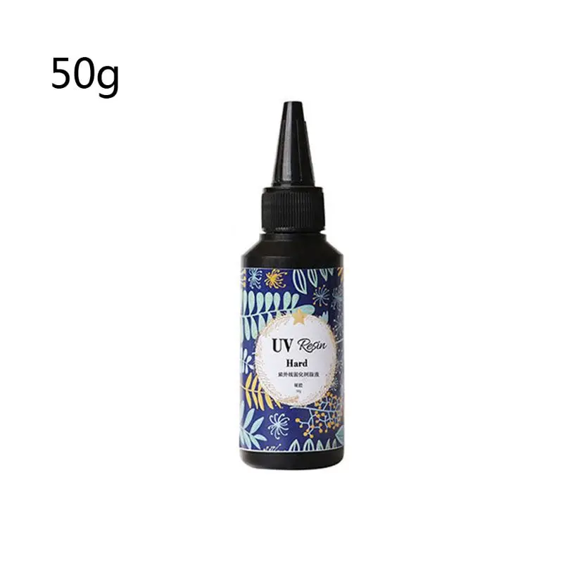 50g Твердый УФ-полимерный клей кристально чистый Ультрафиолетовый отверждения эпоксидной смолы ювелирных изделий - Цвет: 50g
