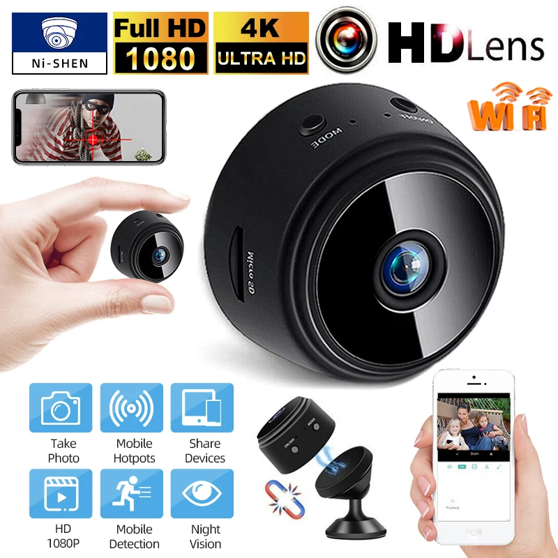 Mini IP Camera Recorders Wireless A9 Camcorder WiFi HD 1080P Network Monitor Security Webcam Little Stars App | Электроника