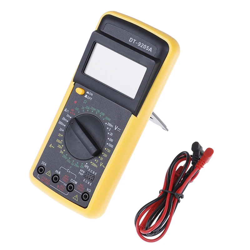 Digital DT9205A Multimeter LCD AC/DC Ammeter Resistance Capacitance Tester