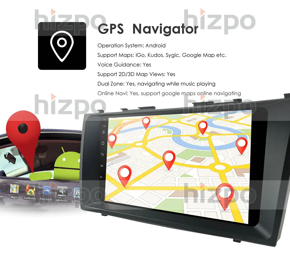 Автомагнитола 2DIN 8 ядер Android GPS навигация для Toyota Camry 40 50 2007 2008 2009 2010 2011