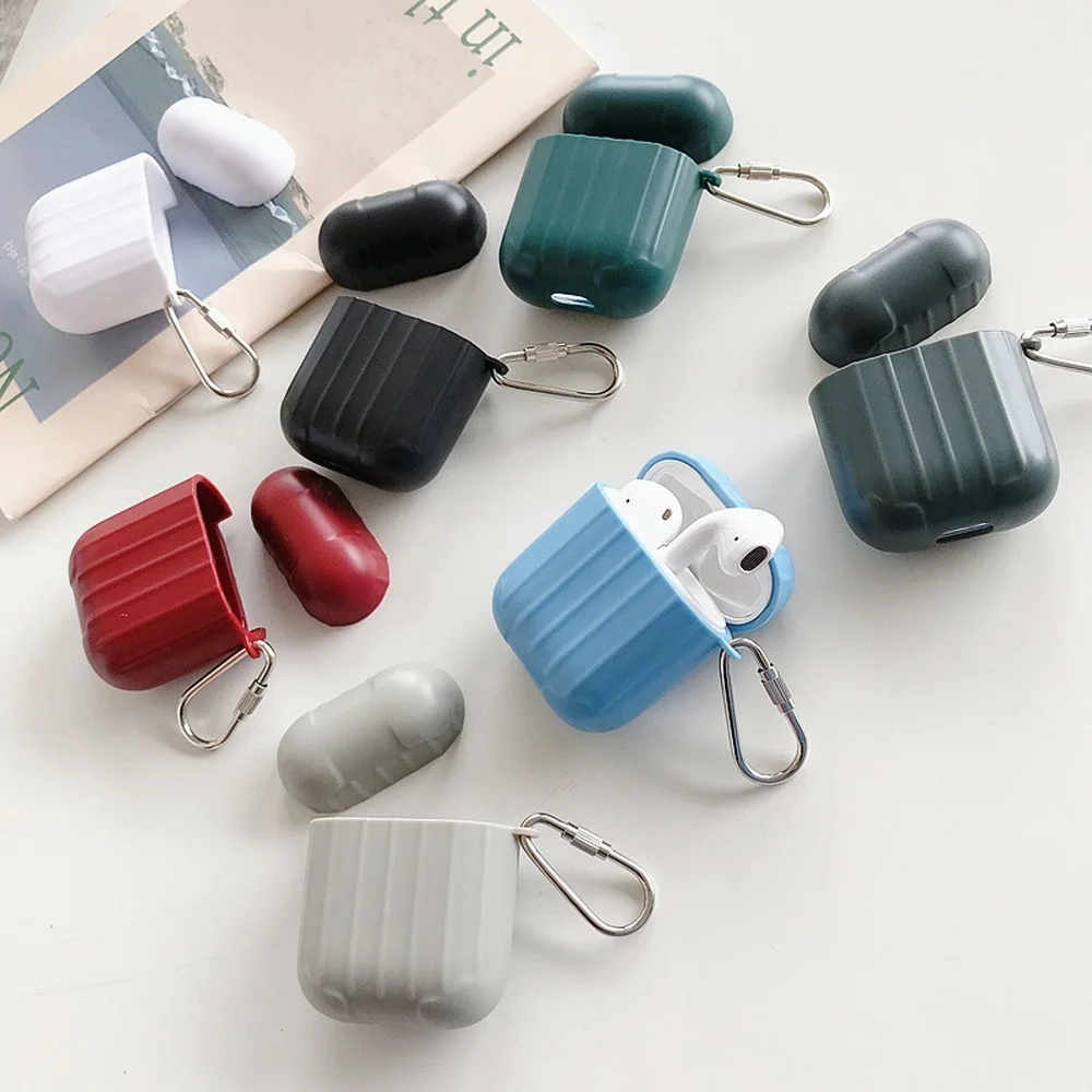 Чехол для airpods 1/2, силиконовый защитный чехол, роскошный простой чехол для ключей, для Apple air pods, беспроводной чехол для наушников