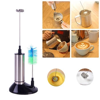 

Handheld Electric Stainless Steel Coffee Milk Whisk Mixer Agitator Mixer Kitchen Coffee Stirrer Maker Kitchen Tool New Arrival