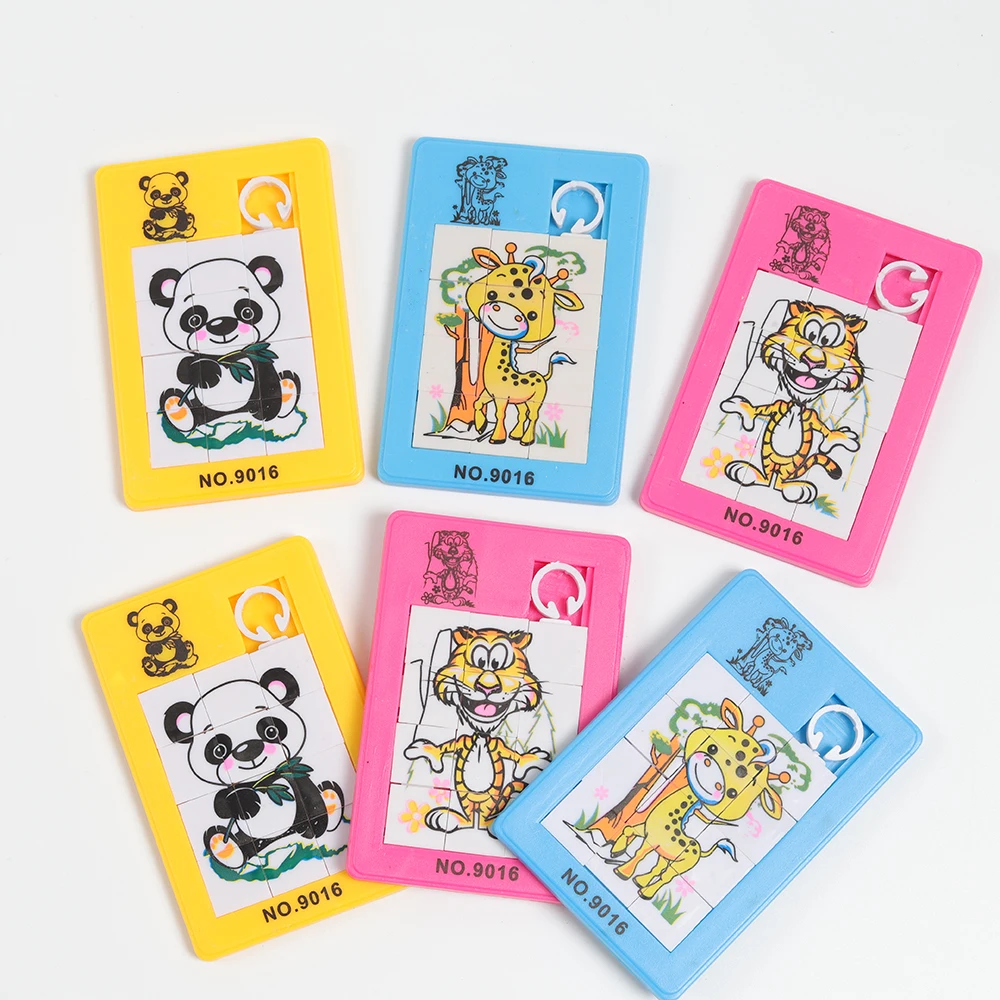 10Pcs Cute Move Animal Jigsaw Puzzle Kids Birthday Party Gift Baby Shower Children Educational Toys Souvenir Party Favors Reward