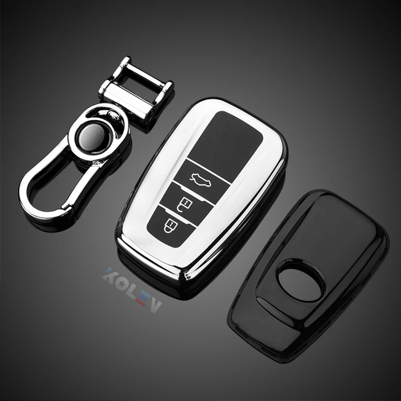 Custodia morbida per chiave a distanza per auto in TPU proteggi Shell per Toyota Camry RAV4 Prius Avalon C-HR Corolla Prado Land Cruiser accessori - Hce2b01780c594f9793f69d40295fb8d5U