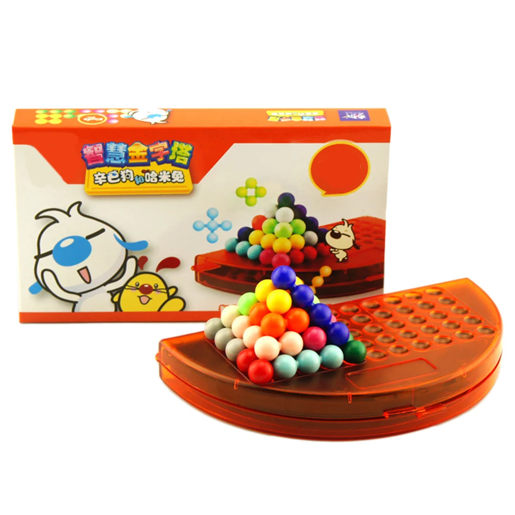 Classic Wisdom Pyramid Beads Platter Game Logic Thinking Ball Brain Teasing Toys Children And Adult Educational Toys