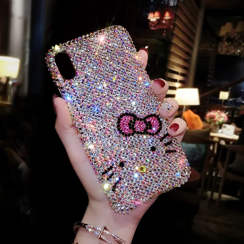 Роскошные хрустальные стразы чехол для iPhone 6 6S 7 8 Plus X XR XS MAX девушка алмаз