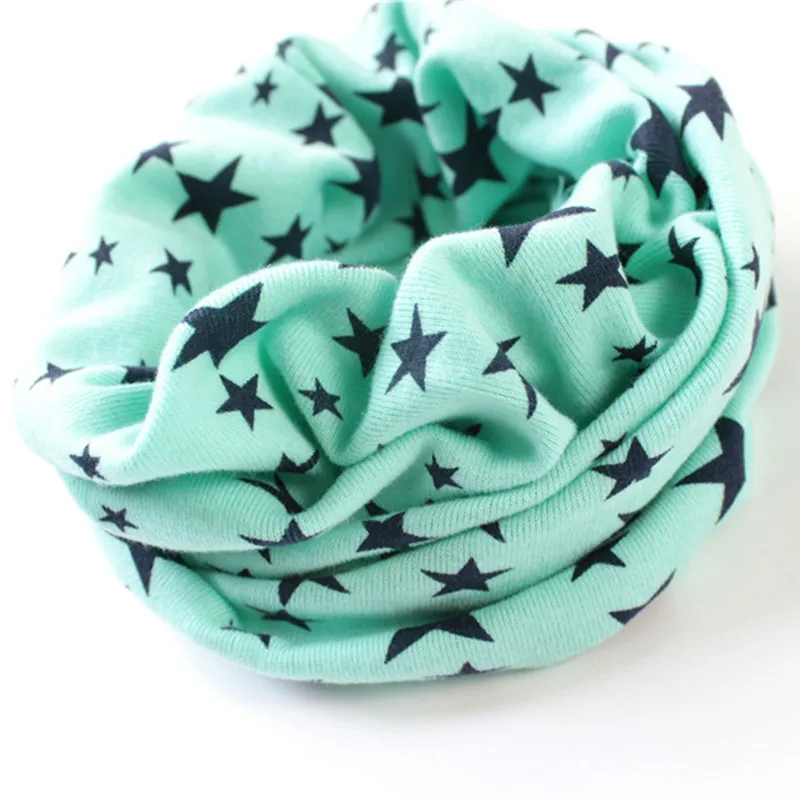 star green Модный детский шарф, хлопковый детский шарф, нагрудник для мальчика, осенне-зимний шарф для девочки, детский шарф, шарф, реквизит для фотосессии - Цвет: star green