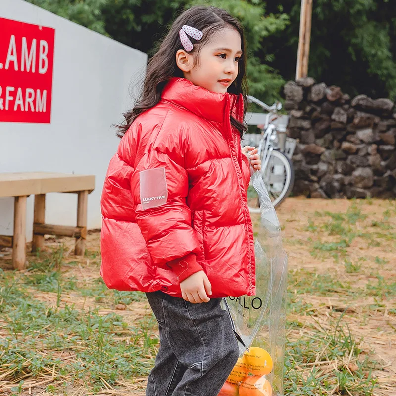 

Children Winter Jackets Toddler Thicken Warm Outerwear Kids Silvery Casual Hooded Coat For Baby Boys Girl 3-16 Y Parka Snowsuit