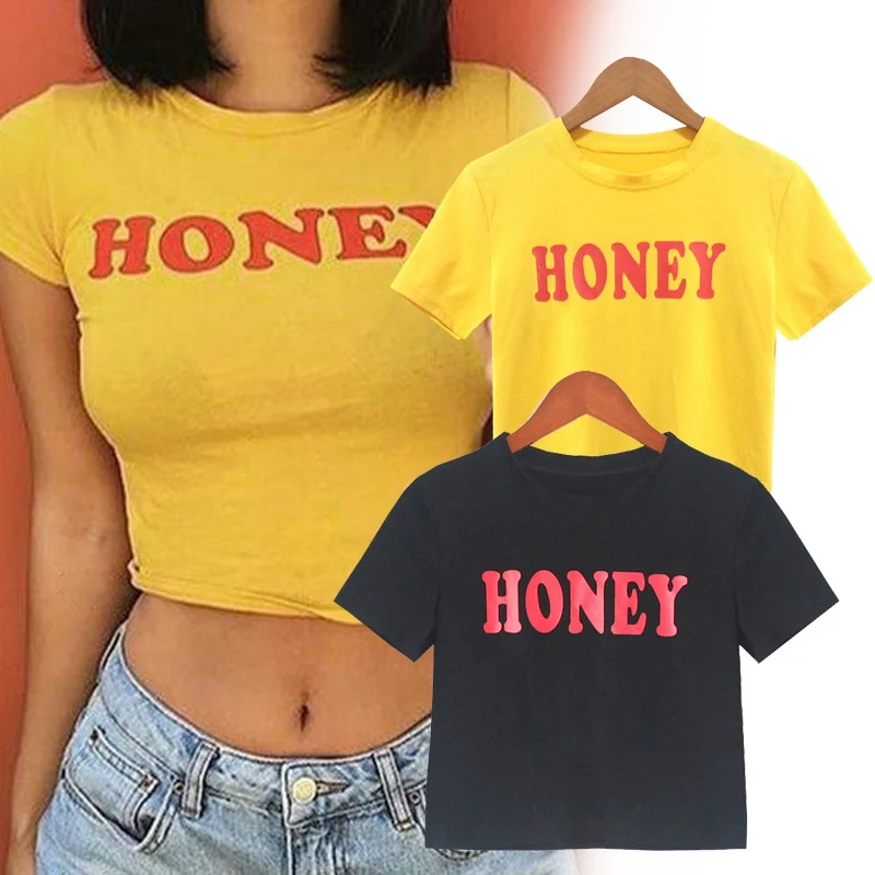 honey crop top yellow