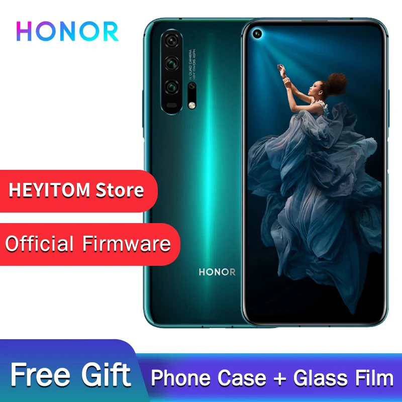 

Original Honor 20 Pro teléfono Kirin 980 Android 9,0 de 6,26 "IPS 2340X1080 8 GB RAM 256GB ROM 48.0MP huella dactilar NFC