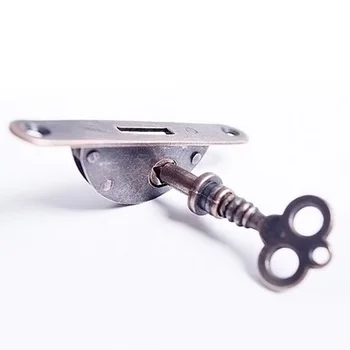 

Antique Furniture Cabinet Drawer Door Lock Semicircular Classic Red Bronze Decor For Drawers Wardrobes