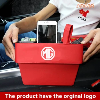 

Left/Right Universal Pair Passenger Driver Side Car Seat Gap Storage Box for Pocket Organizer Phone Holders For MG logo zs gs