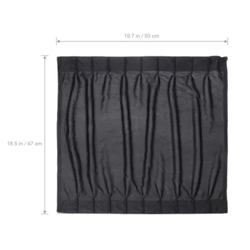 

Polyester Sun Shade Curtains Replacement Black 2Pcs Universal Sun Shade