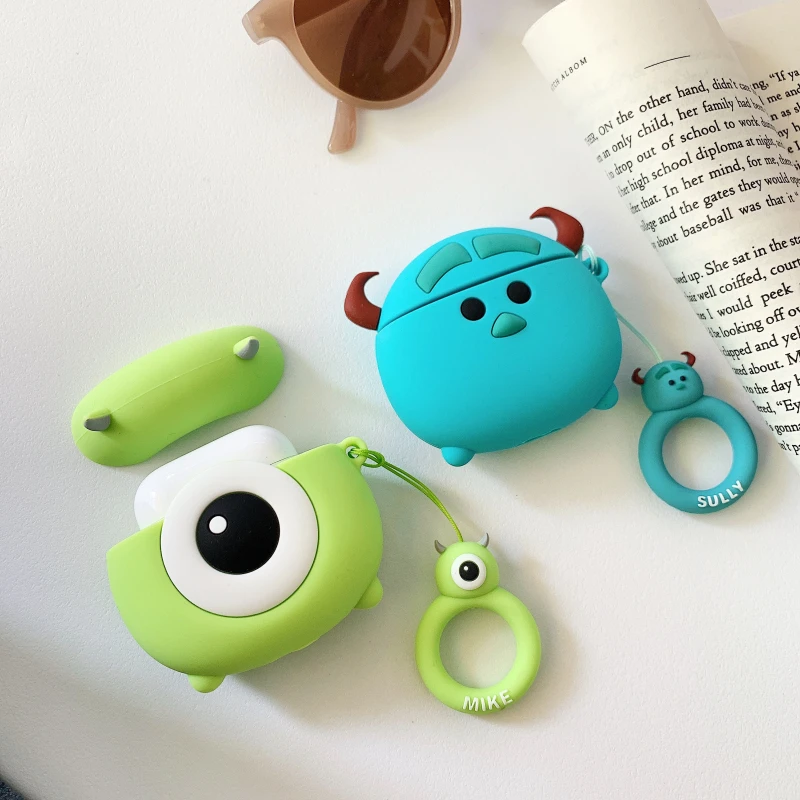 3D Майк Салли Минни Мультяшные наушники чехол для Apple Airpods 1 2 милый Силиконовая защита наушников Аксессуары