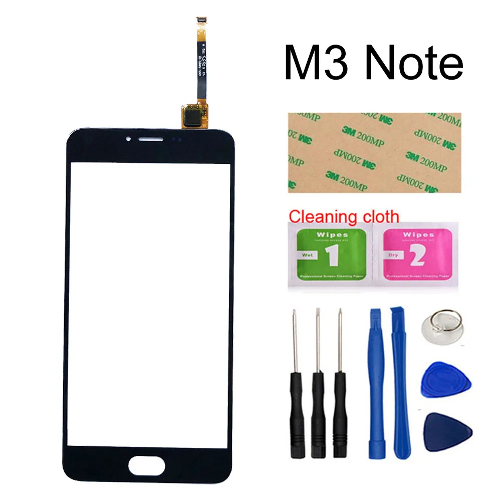 5,5 ''сенсорный экран для Meizu M5 Note M3 Note M6 Note сенсорный экран дигитайзер сенсор стеклянная панель Замена - Цвет: M3 Note Black Tool