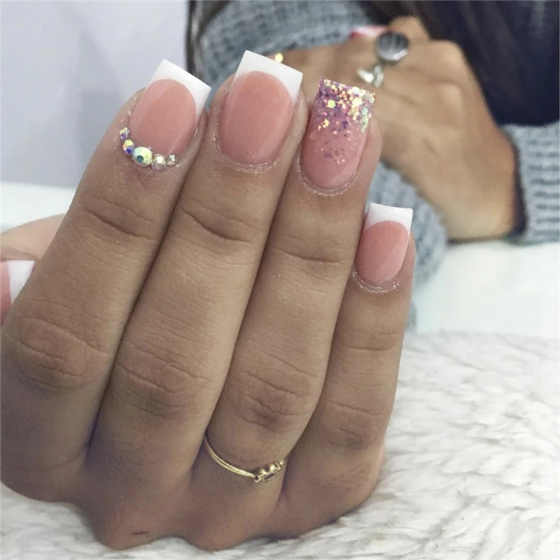 Nails Guide Tips Stickers French Style Smile Nail Stickers Manicure Strip Nail Art Form Finger Tip Guide Sticker Line Decals