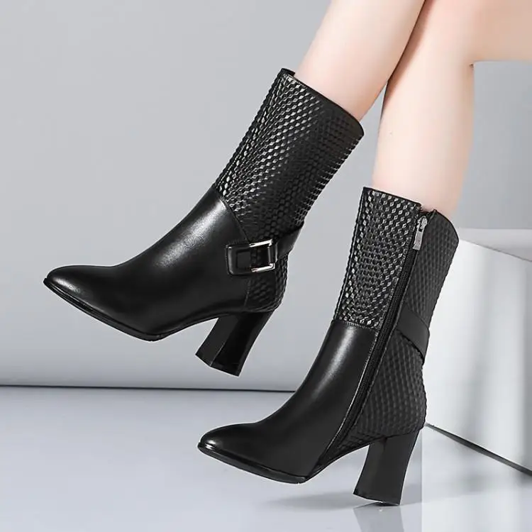 

Really thick with high heel boots children boots in the embossing Martin boots boots in the knight's boots