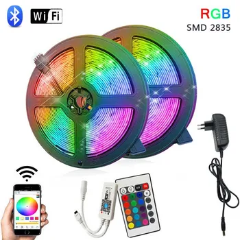 

Living Room RGB LED Strip 15M Led Light Tape 5050 SMD 2835 5M 10M DC12V Waterproof RGB LED lamp diode Ribbon Flexible Controller