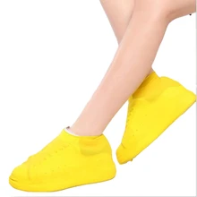 Дождливые дни силиконовые галоши Многоразовые водонепроницаемые непромокаемые мужские ботинки Чехлы для дождливой обуви Нескользящие моющиеся