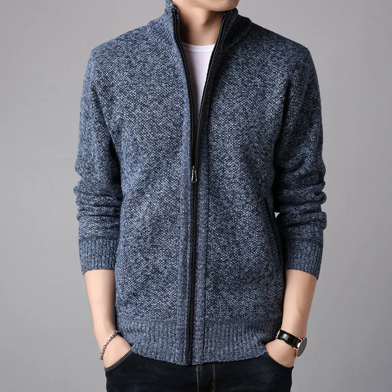 

Men's Sweaters Winter Warm Thick Velvet Sweater Jackets Cardigan Coats Male Clothing Casual Knitwear M-3XL