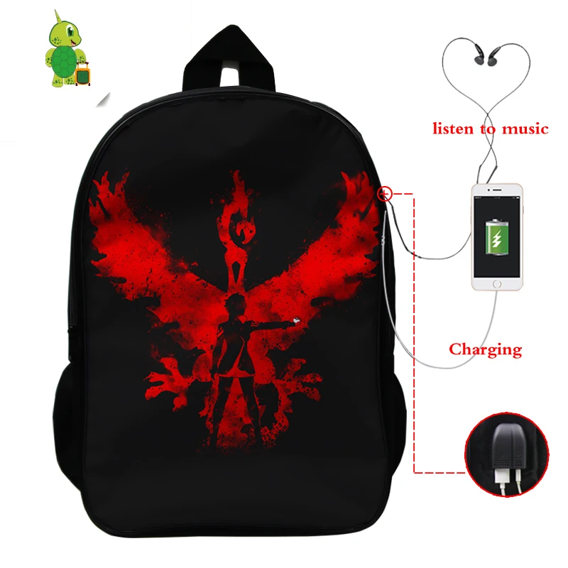 30 Рюкзак Pokemon Charizard Valor для мужчин и женщин, рюкзак для ноутбука с USB зарядкой, школьные сумки для подростков, дорожные сумки на плечо - Цвет: 30