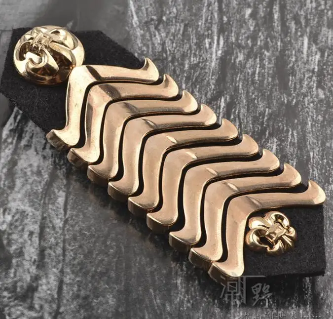 

Stage Performance Insignias Epaulettes Metal Military Should Mark Gold Colour