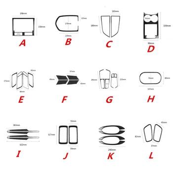 

FIT For Porsche Macan Accessories 2016-2018 Car carbon fiber decorative cup air outlet window button panel Car styling Suit