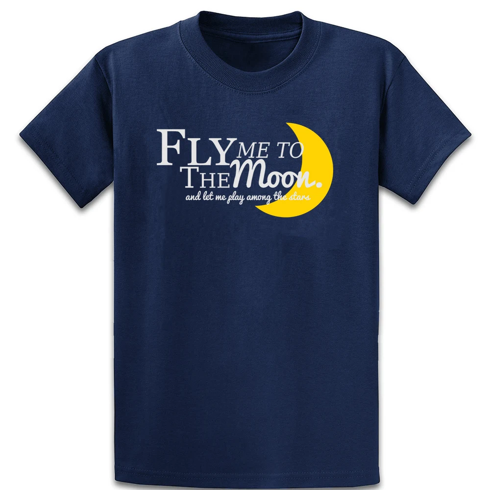 Футболка Fly Me To The Moon хлопковая S 5xl с забавным принтом крутая летняя футболка
