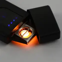 1Pc Electric Lighter Usb Rechargeable Travel Cigarette Lighter Touch Sensitive Case Smoking Accessories