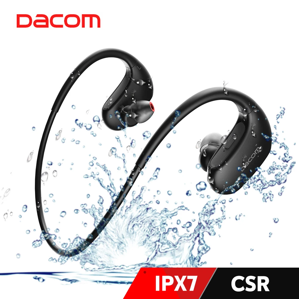 DACOM L05 IPX7 Waterproof Bluetooth Headphones Stereo Deep Bass Wireless Headphone Earphone Headset for Sports Running